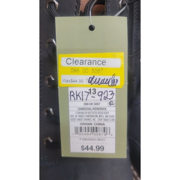 Men's Kendrick Lace-Up Boots - Goodfellow & Co Charcoal 13 - Picture 8 of 10